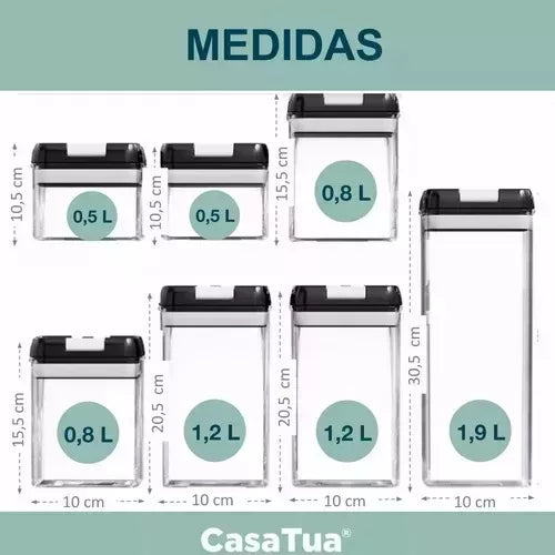 👨🏼🍳 Contenedores para alimentos x7 🫙✨