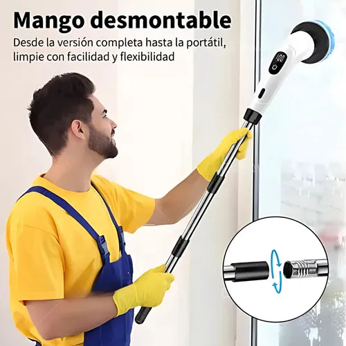 🔌🌊 CEPILLO DE LIMPIEZA ELÉTRICO 7 EN 1 🌟 🏠💪