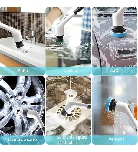 🔌🌊 CEPILLO DE LIMPIEZA ELÉTRICO 7 EN 1 🌟 🏠💪