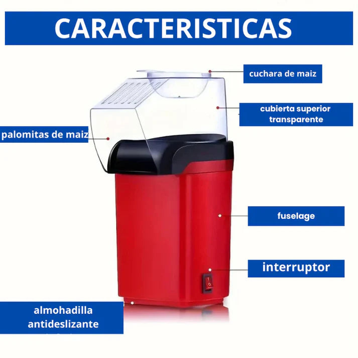 Máquina Palomitas Crispetera Sin Aceite ¡Del cine a tu hogar!🎬🍿