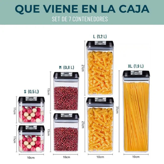 👨🏼🍳 Contenedores para alimentos x7 🫙✨