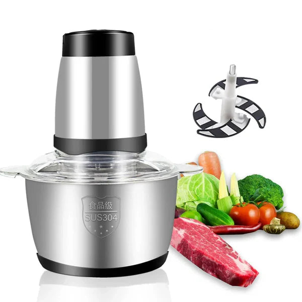 👩🏻🍳MoliChef™ - Molino Picadora Eléctrico de 2 Litros en Acero Inoxidable💪