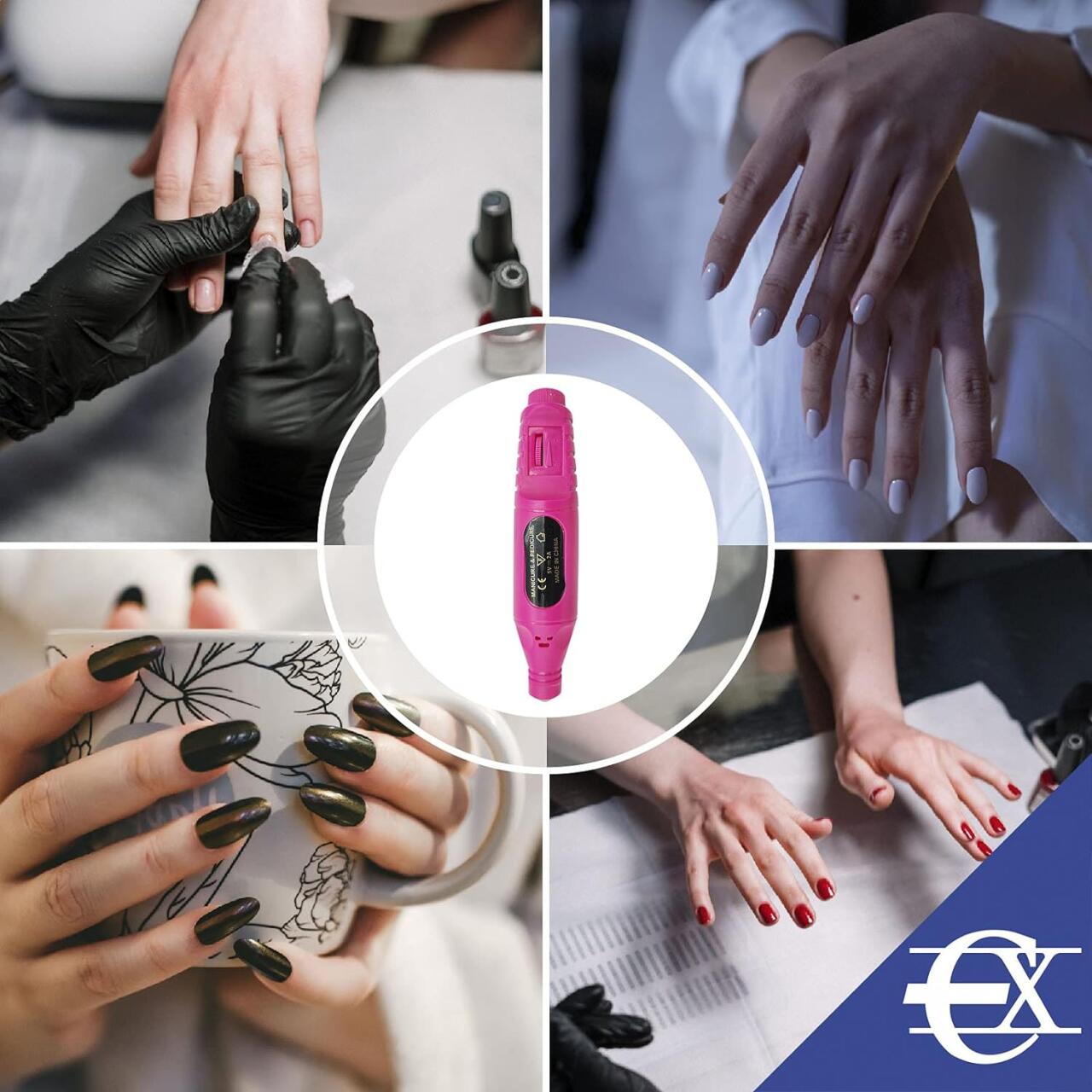 💅👣 Pulidor De Uñas Con Cable Usb, 12 Puntas Alta Precisión 🎯