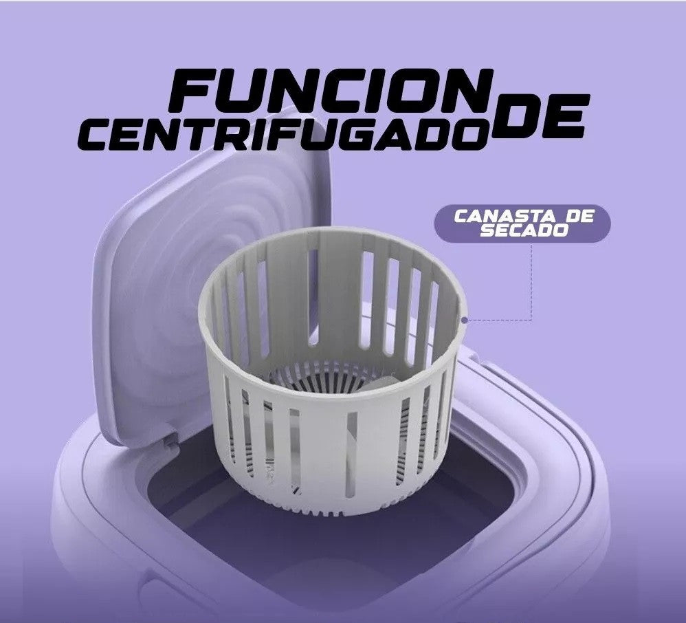 🧺🌀Mini Lavadora Portatil con Secado 8L 🧼👕