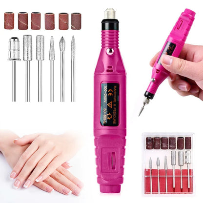 💅👣 Pulidor De Uñas Con Cable Usb, 12 Puntas Alta Precisión 🎯