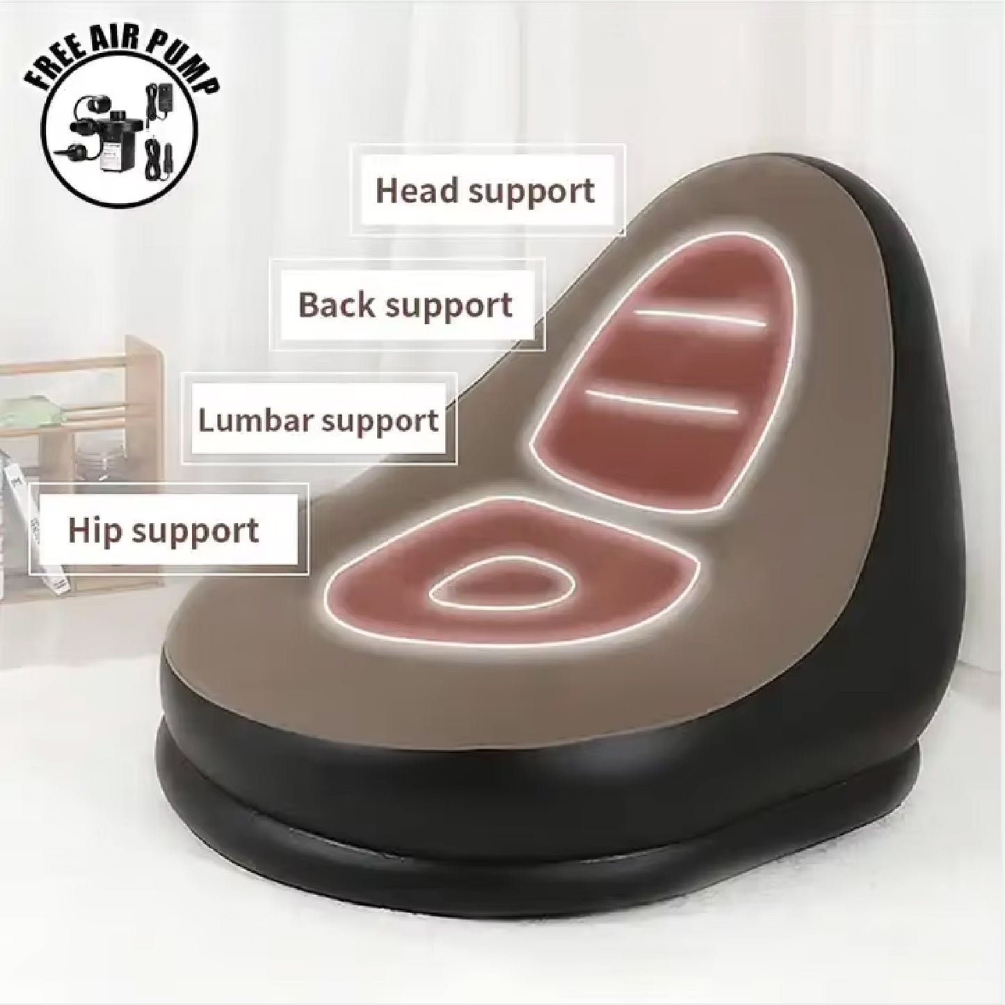Sillon Inflable Con Reposa Pies👣☁️