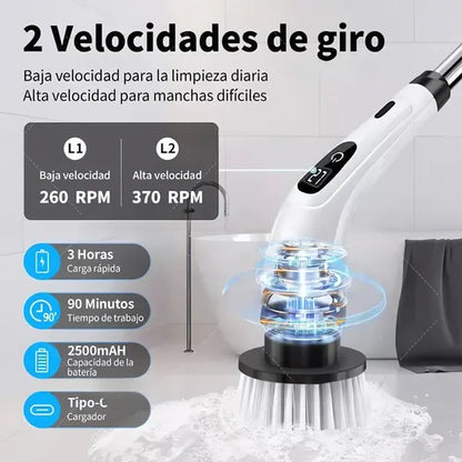 🔌🌊 CEPILLO DE LIMPIEZA ELÉTRICO 7 EN 1 🌟 🏠💪