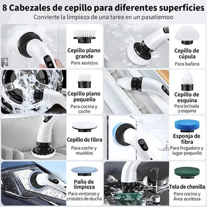 🔌🌊 CEPILLO DE LIMPIEZA ELÉTRICO 7 EN 1 🌟 🏠💪