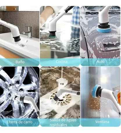 🔌🌊 CEPILLO DE LIMPIEZA ELÉTRICO 7 EN 1 🌟 🏠💪