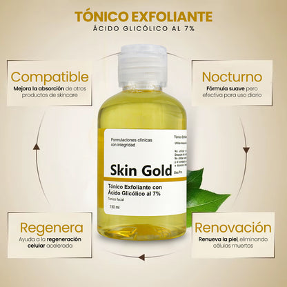 🧴SKIN GOLD ACIDO GLICOLICO 130ML🌈✨