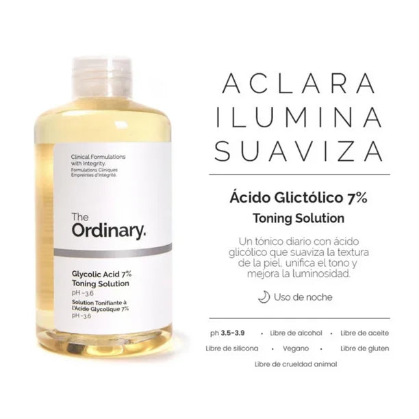 🧴The Ordinary ACIDO GLICOLICO® 240ML 🧪 DESPIGMENTANTE🌘