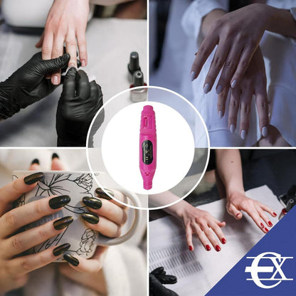 💅👣 Pulidor De Uñas Con Cable Usb, 12 Puntas Alta Precisión 🎯