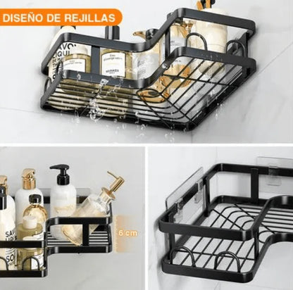 Set de Repisas Organizador de Baño Metálico 5 en 1